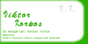viktor korpos business card